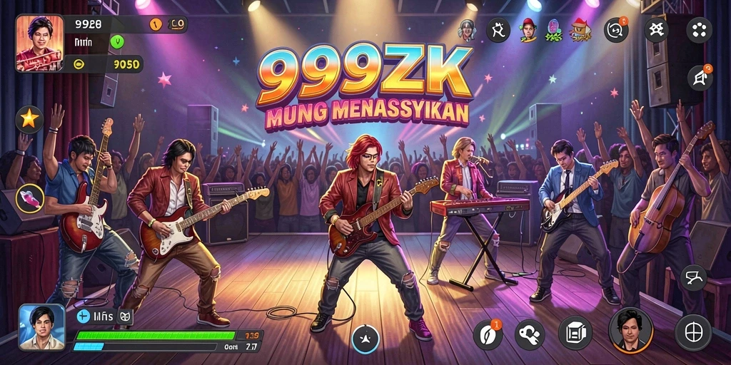 Screenshot dari gameplay <strong>999ZK</strong> menampilkan keseruan bermain musik.