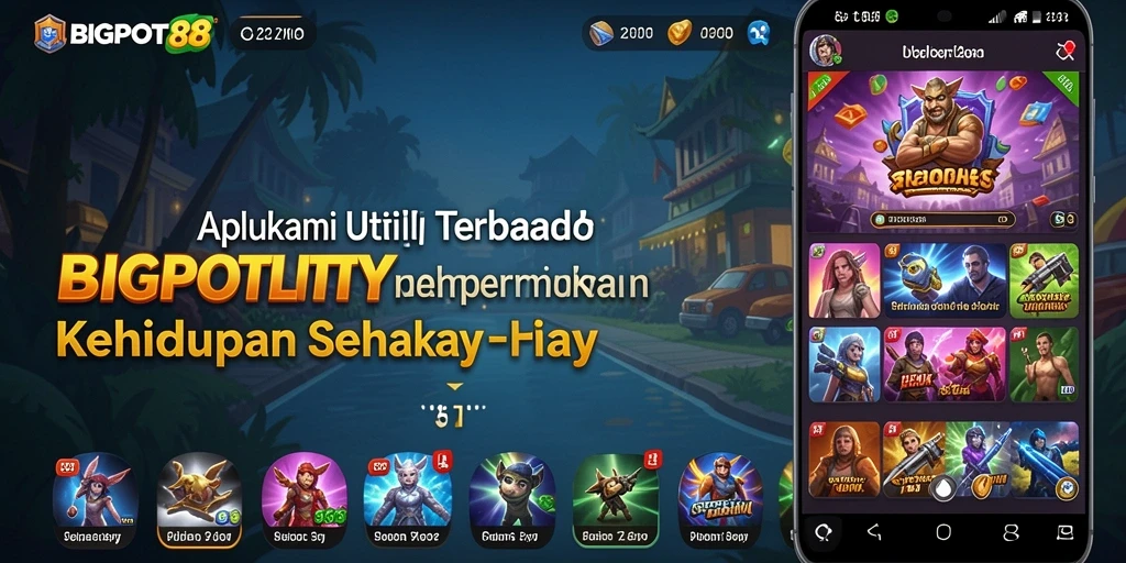 Tampilan antarmuka utama aplikasi BIGPOT88 yang sederhana dan menarik.