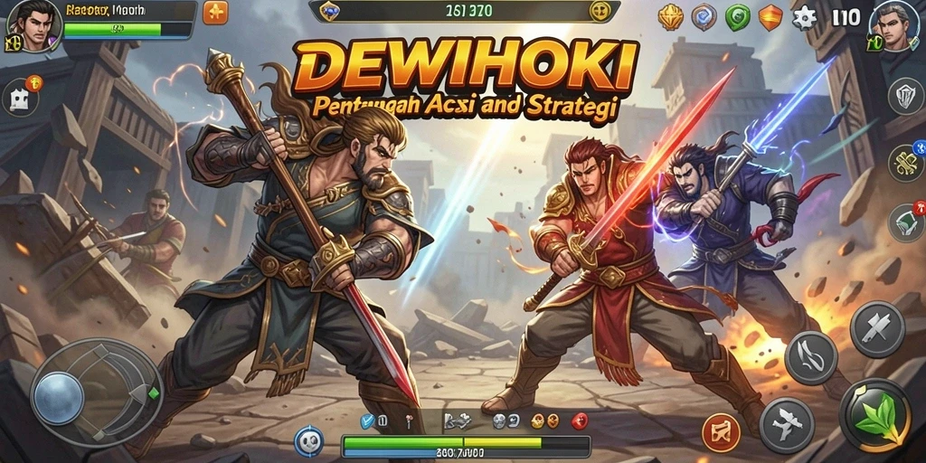 Tampilan aksi seru di arena pertarungan DEWIHOKI.