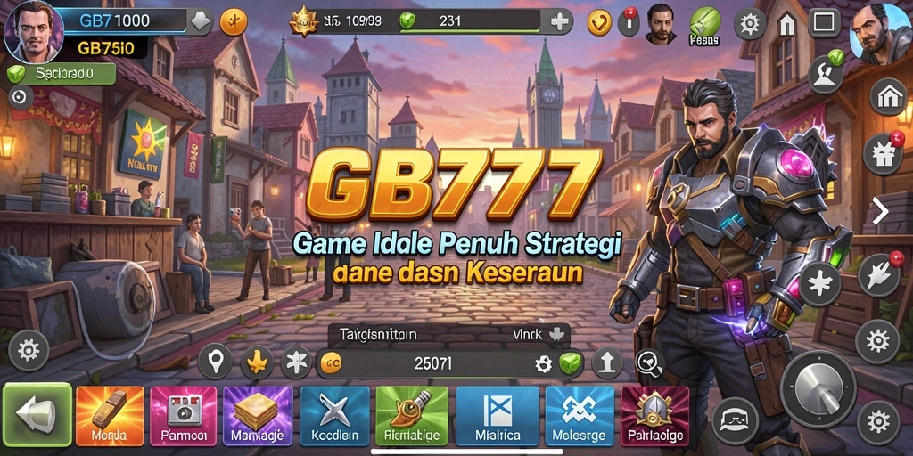 Screenshot utama GB777 menunjukkan petualangan seru dalam permainan Idle.