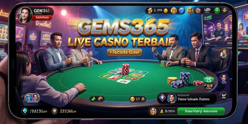 Tampilan gameplay Live Casino yang mengesankan di GEMS365.