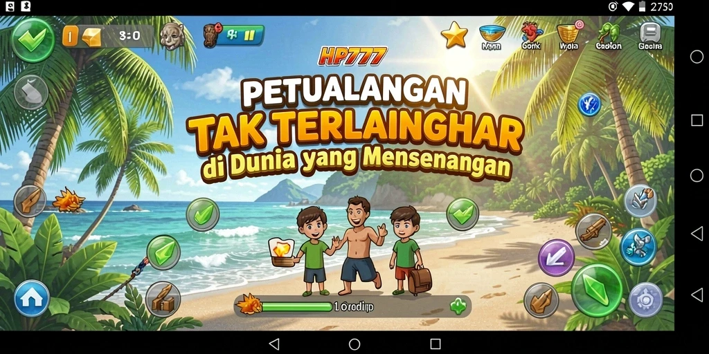 Tampilan menakjubkan dari gameplay petualangan HP777 yang mendebarkan.