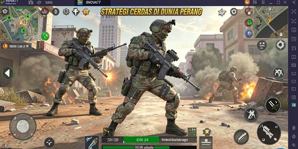Tampilan gameplay menarik dan strategi pertempuran yang menantang.