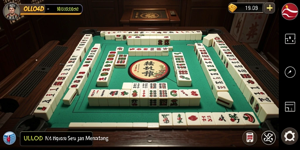Screenshot gameplay OLLO4D menampilkan keseruan bertanding di Mahjong.