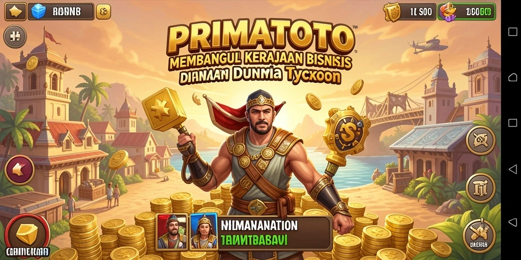 Gameplay seru PRIMATOTO dengan berbagai tantangan bisnis.